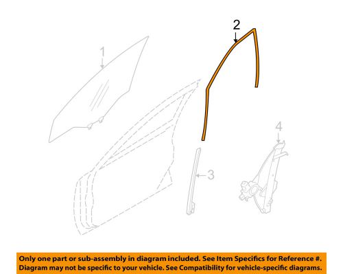 Subaru oem 09-13 forester front door-run channel right 63527sc000