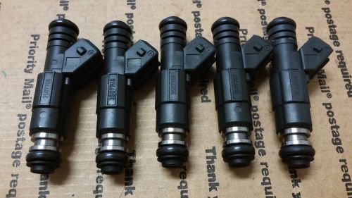 ( set of 5 ) flow matched oem genuine volvo bosch fuel injectors # 0280155702