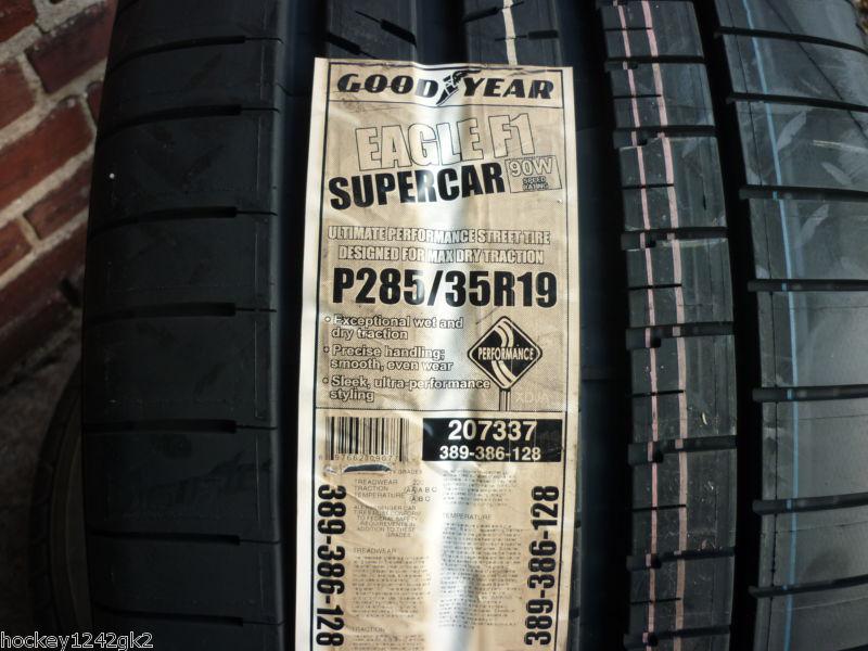 1 new 285 35 19 goodyear eagle f1 supercar cosmetic blem tire