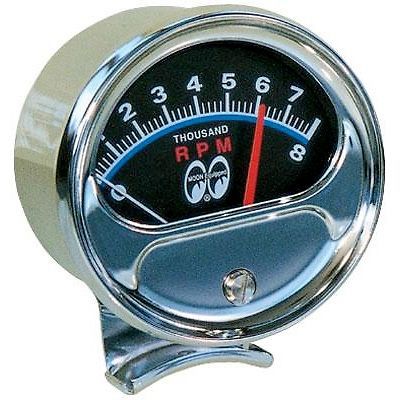 Half-sweep tachometer moon equipped 3-3/4&#034; diameter kustom 1932 ford nostalgia