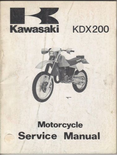 1987 kawasaki motorcycle kdx200  p/n 99924-1105-01 service manual (817)