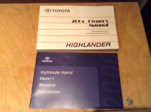 2004 toyota highlander owners manual oem