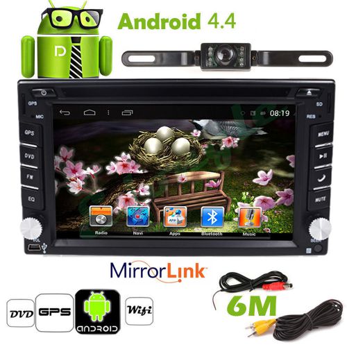 Android 4.4 6.2&#034; double 2 din car stereo dvd cd gps sat navi player radio+camera