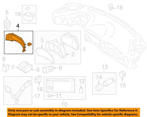 Subaru oem 13-15 brz cluster switches-cluster trim 66180ca020