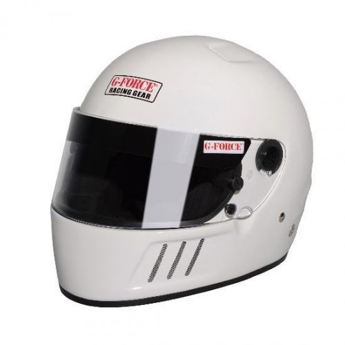 Gforce racing gear xl pro eliminator full face white sa2010 helmet 3023xlgwh