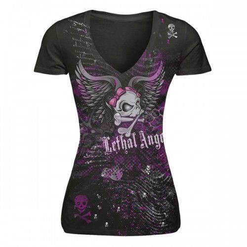 Lethal threat skull mashup t-shirt girls womens