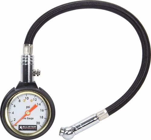 Allstar performance 44076 tire pressure gauge 0-20 psi imca kart