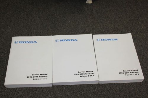 2003-2006 honda element service shop repair manual volume 1-3