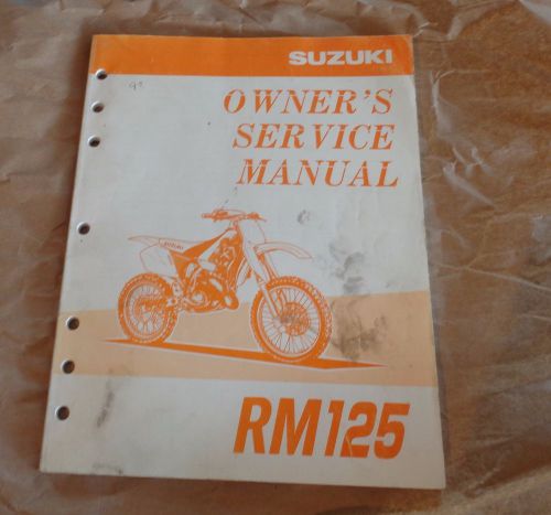 Suzuki rm125 factory service manual