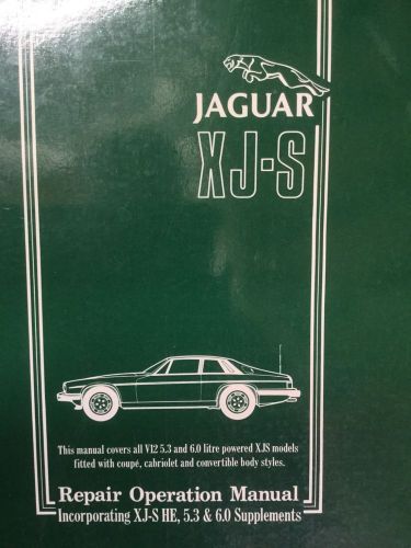 Jaguar xj-s repair operations manual rom