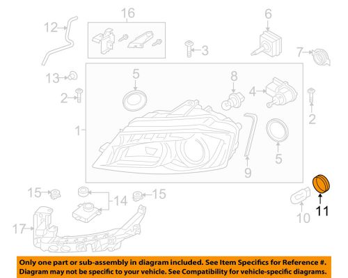 Audi oem 09-13 a3 headlamp-front lamps-cap 8p0941607