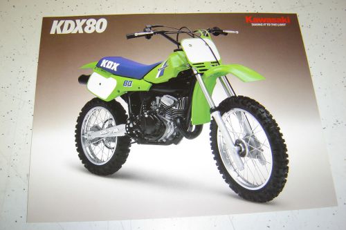 Kawasaki 1985 kdx80 - c2 .nos.sales brochure 2 pages.