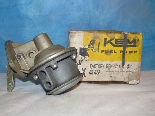 Vintage kem x 4149 1955 1956 1957 chevy 6 cylinder renovated fuel pump jg8