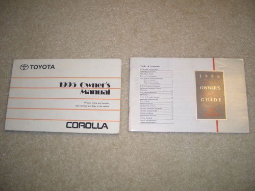 1995 95 toyota corolla owners manual with owners guide book original ~clean~