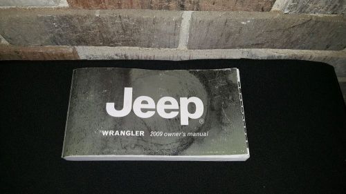 Oem 2009 jeep wrangler owners manual book