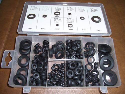 Firewall rubber grommet assortment over 170 piece assortement