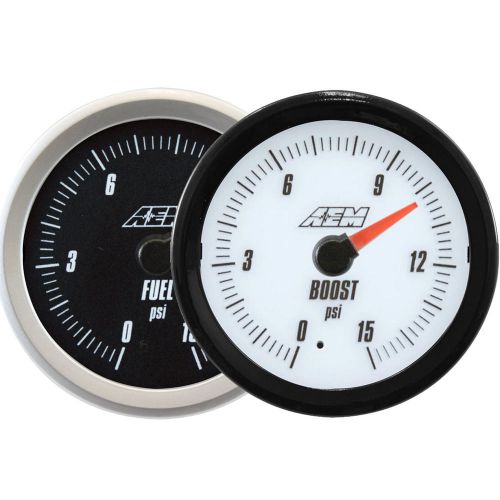 Aem 30-5144 universal 52mm analog 0-15 psi boost/fuel pressure gauge