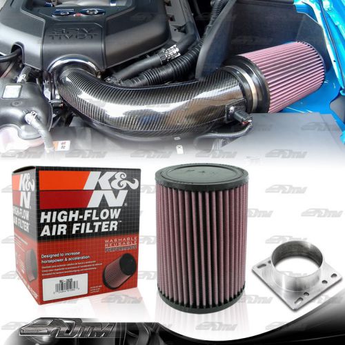 K&amp;n round 3&#034; cotton gauze center flange flat top air intake filter maf adapter