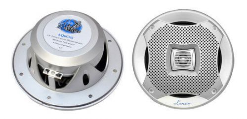 New lanzar aq6cxs pair 400 watts 6.5&#039;&#039; 2-way marine speakers (silver color) pair