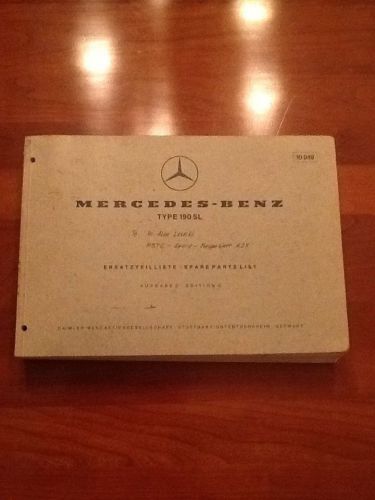 1963 mercedes-benz type 190 sl spare parts list edition d w121 part 10 049