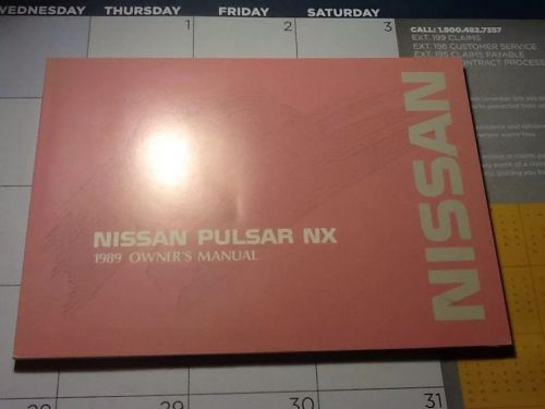 1989 nissan pulsar nx oem owner&#039;s manual nissan warranty information booklet +