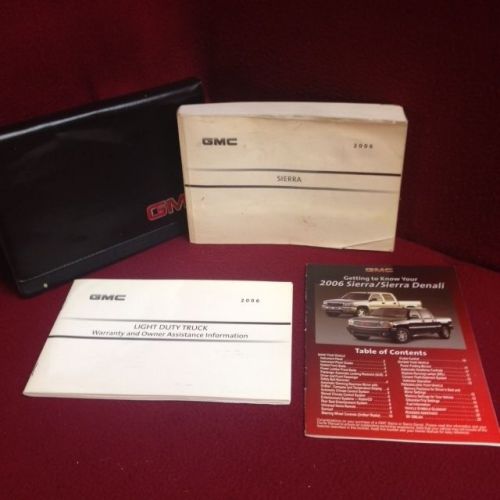 2006 gmc sierra 1500 oem owners manual set with warranty guide and case