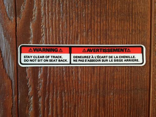 Nos polaris oem warning decal classic touring sp indy sks trail sport xcr lite