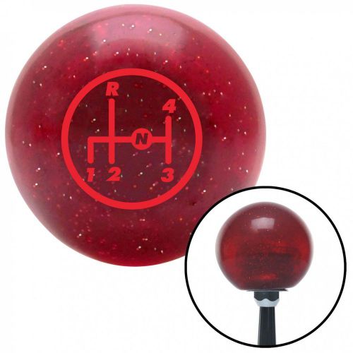 Red 4 speed shift pattern - 4ur-rdl red metal flake shift knob 16mm x 1.5