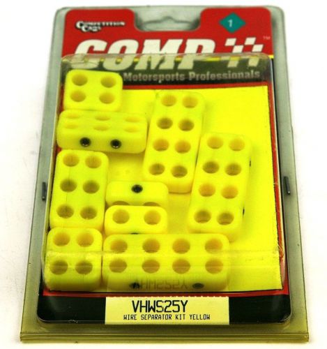 Nos 9-piece yellow comp cams 9-9.5mm vhws25y spark plug wire separator set