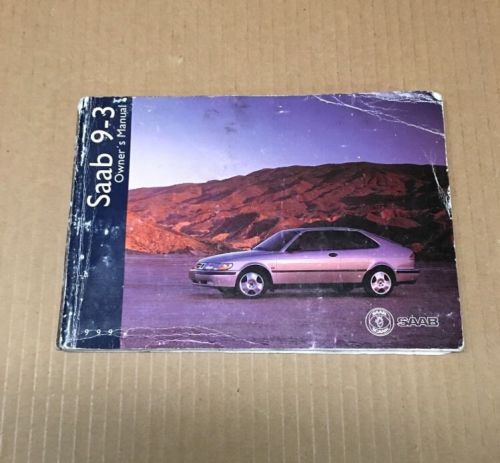 Saab 9-3 93 oem 1999 99 original factory owners manual book guide 52368480