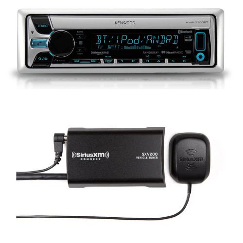 Kenwood kmr-d765bt marine cd mp3 bluetooth stereo + sxv300-v1 siriusxm antenna