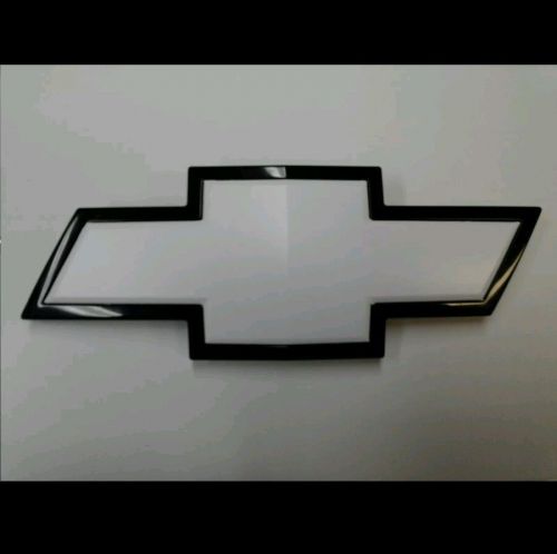 White vinyl sheets-2- u-cut decal-overlay for chevy bowtie emblems grill &amp; rear