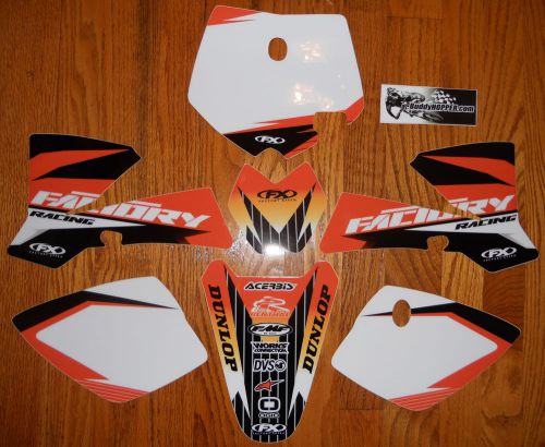 Factory effex ktm50  full evo 10 graphics decals kit ktm 50 sx (02-08) 16-01502