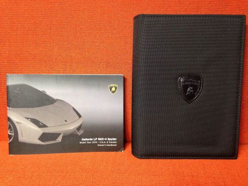 2010 lamborghini gallardo lp 560-4 spyder owners manual lp560 560 + oem case