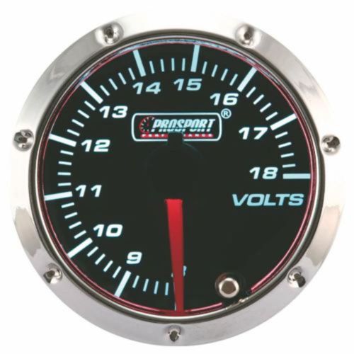 Prosport 7 color led 52mm smoke volt gauge voltmeter