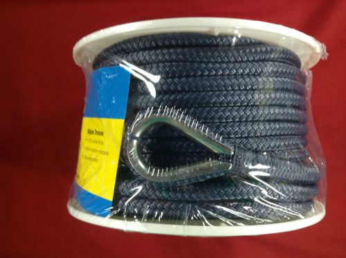 Anchor line 3/8&#034; x 100&#039; braided nylon navy seachoice 42221