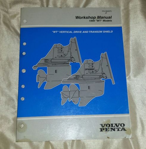 Volvo penta vertical drive transom shield service repair manual 1999 3850075