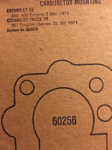 Fel-pro 60256 carburetor mounting gasket chevrolet v8  350 , 400 engine 2 bbl