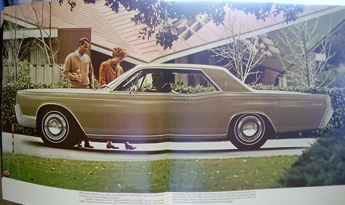 Nos 1967 67 lincoln continental dealer sales brochure folder catalog