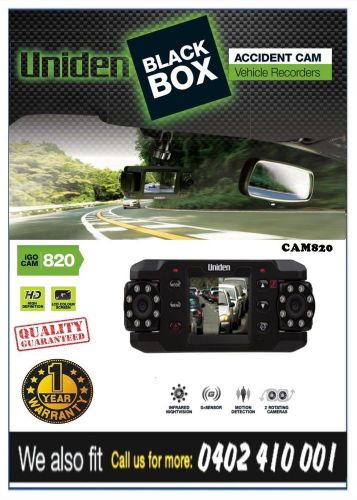 Uniden twin hd in car vehicle recorder