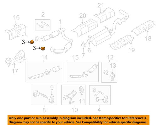 Ford oem exhaust-catalytic cnvrtr nut w705443s900