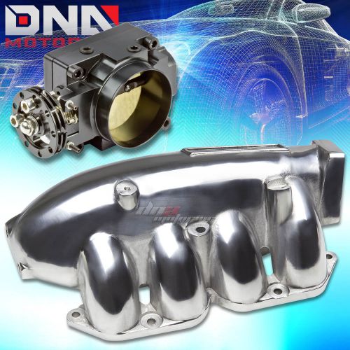 Turbo inake manifold+70mm black throttle body for 95-98 240sx s14 sr20/sr20det