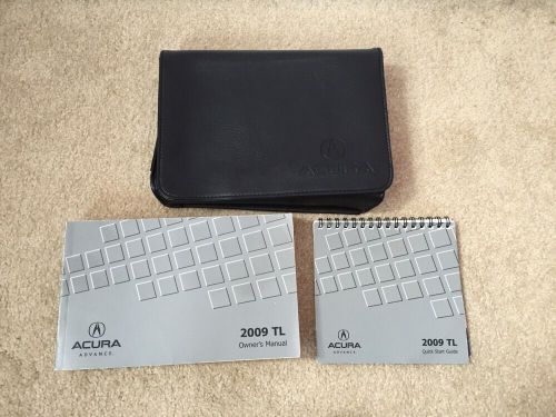 2009 acura tl owners manual with case