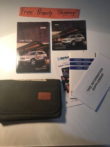 2012 jeep grand cherokee owners manual w/case/dvd.# 0040 free priority shipping!