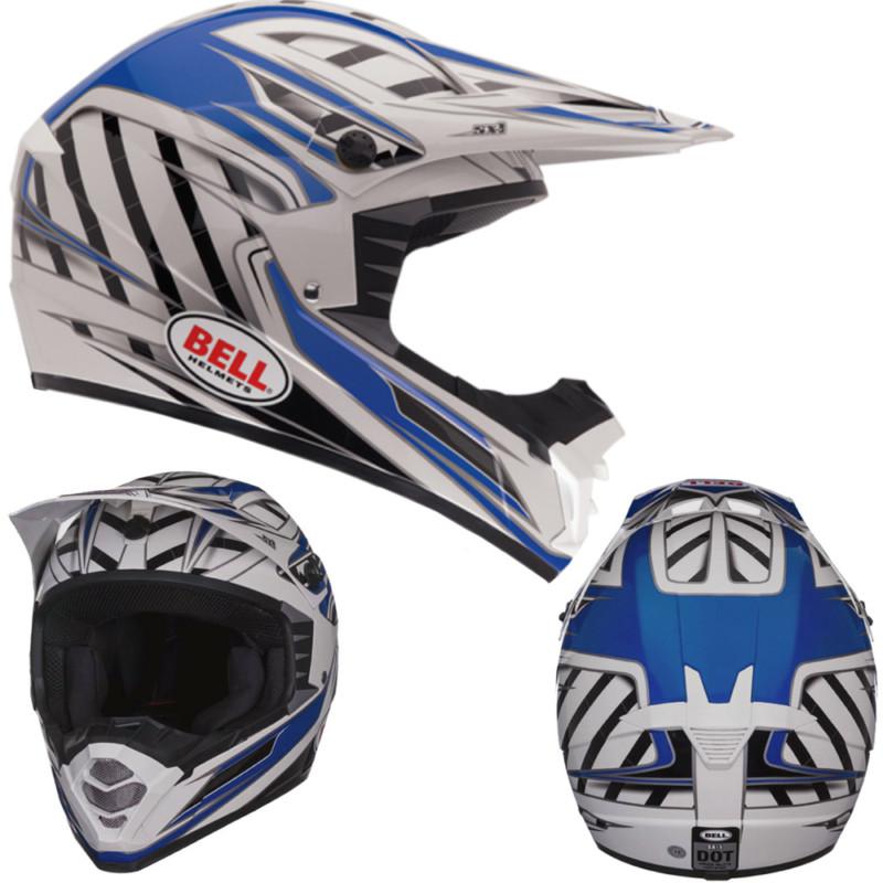 Bell sx-1 switch blue grey/blue small motocross mx helmet off road dirtbike