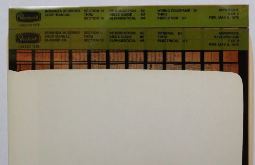 Beechcraft bonanza 36 series shop manual microfiche