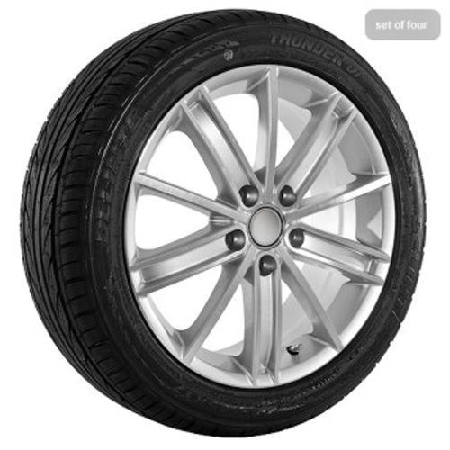 17 inch silver volkswagen  replica wheels rims with tires eos jetta gti golf ...