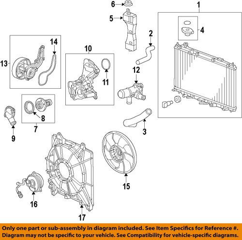 Honda oem 2015 fit cooling system-water outlet 193155r0000