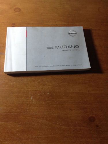 Nissan murano owners manual 2003 free same day shipping