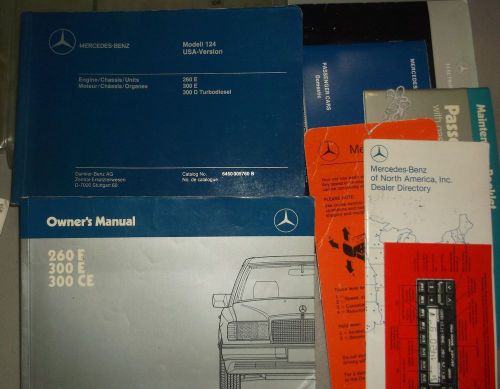 1988 mercedes benz 260 e 300 e 300 ce owners manual case supplements parts book